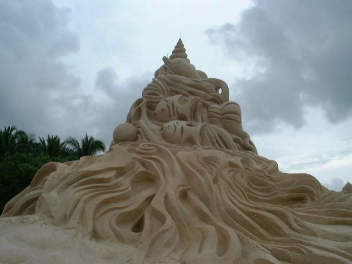 Isin't it wonderful , it's a work on sea sand.