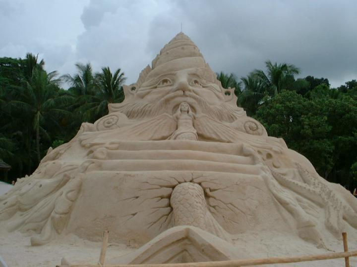 Isin't it wonderful , it's a work on sea sand.